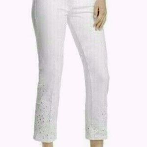 SZ 24 TORY BURCH KIERA WHITE ANKLE JEANS